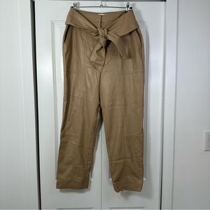 Jonathan Simkhai Women’s Tessa Faux Leather Camel Colored Pants Size 10